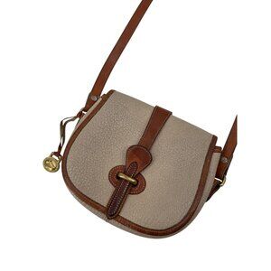 Dooney and Bourke Crossbody Bag Beige and Brown Leather Small Bag
